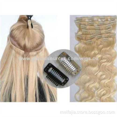 Offer Ombre natural 100% clip-in weaves extensions, silk straight human hair fiber, OEM colors